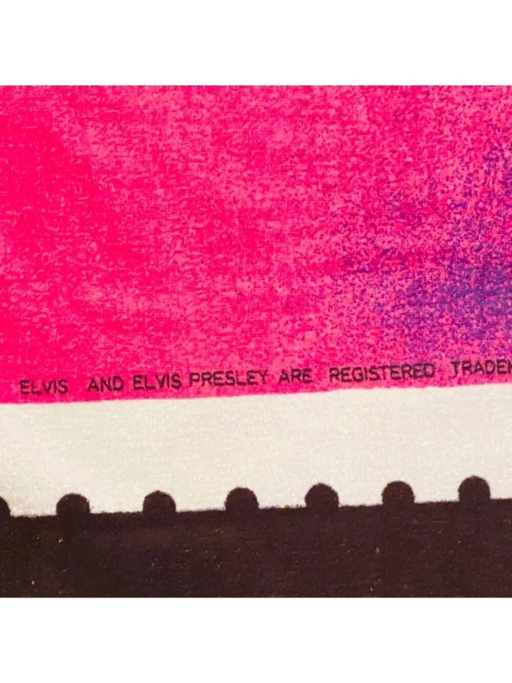 Elvis Presley 29 USA Stamp Beach Towel 1993 USPS Design Pink & Black Cotton